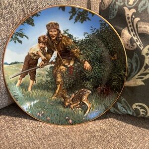 Davy Crockett by gene boyen 1983 plate - American folk series